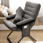 Poltrona Recliner Pieghevole Curva Rettangolare Rivestita in Ferro Scandinavo Contemporaneo per Soggiorno