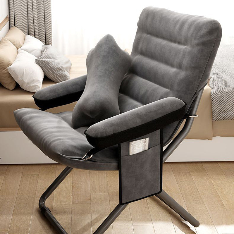 Poltrona Recliner Pieghevole Curva Rettangolare Rivestita in Ferro Scandinavo Contemporaneo per Soggiorno