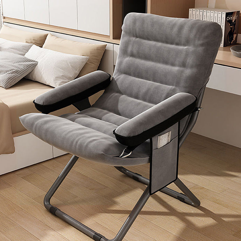 Poltrona Recliner Pieghevole Curva Rettangolare Rivestita in Ferro Scandinavo Contemporaneo per Soggiorno