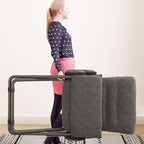 Poltrona Recliner Pieghevole Curva Rettangolare Rivestita in Ferro Scandinavo Contemporaneo per Soggiorno