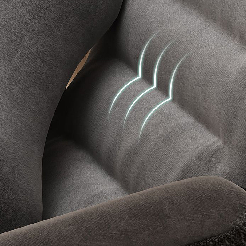 Poltrona Recliner Pieghevole Curva Rettangolare Rivestita in Ferro Scandinavo Contemporaneo per Soggiorno
