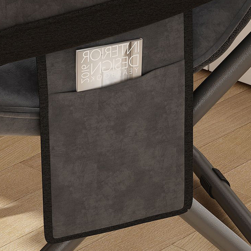 Poltrona Recliner Pieghevole Curva Rettangolare Rivestita in Ferro Scandinavo Contemporaneo per Soggiorno