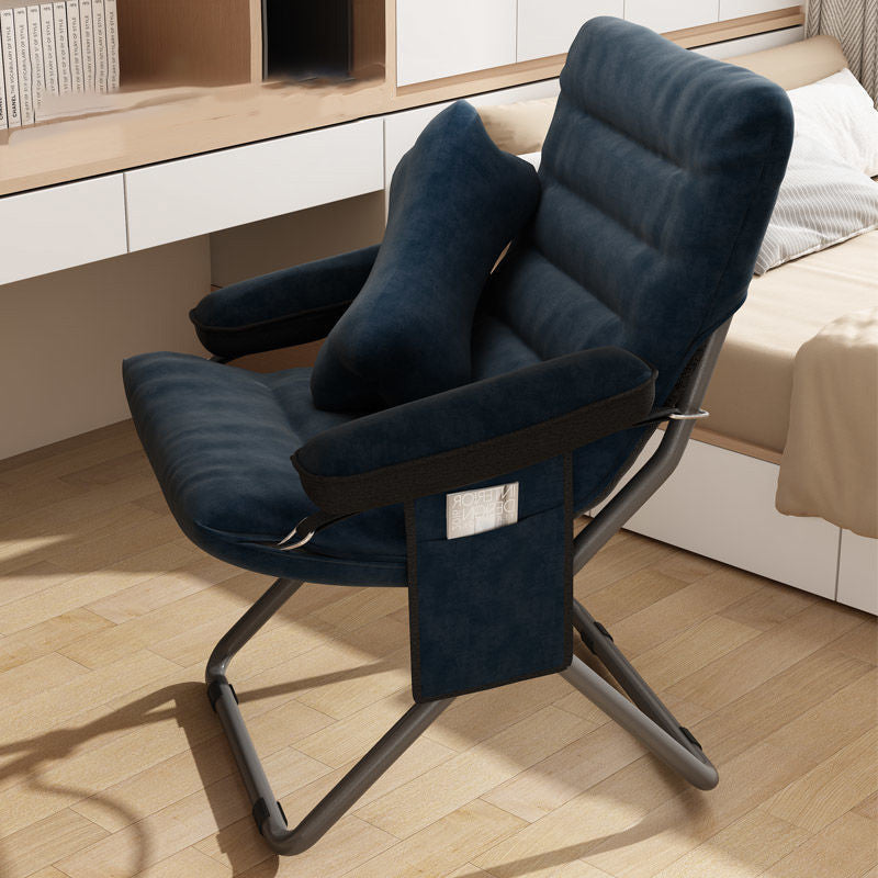 Poltrona Recliner Pieghevole Curva Rettangolare Rivestita in Ferro Scandinavo Contemporaneo per Soggiorno