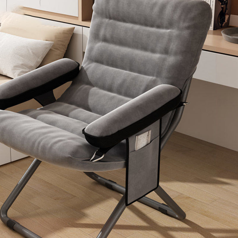 Poltrona Recliner Pieghevole Curva Rettangolare Rivestita in Ferro Scandinavo Contemporaneo per Soggiorno