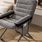Poltrona Recliner Pieghevole Curva Rettangolare Rivestita in Ferro Scandinavo Contemporaneo per Soggiorno