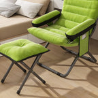 Poltrona Recliner Pieghevole Curva Rettangolare Rivestita in Ferro Scandinavo Contemporaneo per Soggiorno