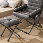 Poltrona Recliner Pieghevole Curva Rettangolare Rivestita in Ferro Scandinavo Contemporaneo per Soggiorno