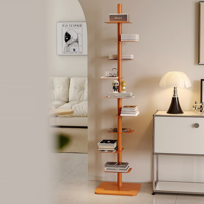 Moderna Libreria Invisibile in Acciaio al Carbonio a Spirale con 9 Ripiani, Scaffale da Esposizione per Angolo, Rack di Stoccaggio per Ufficio Casa