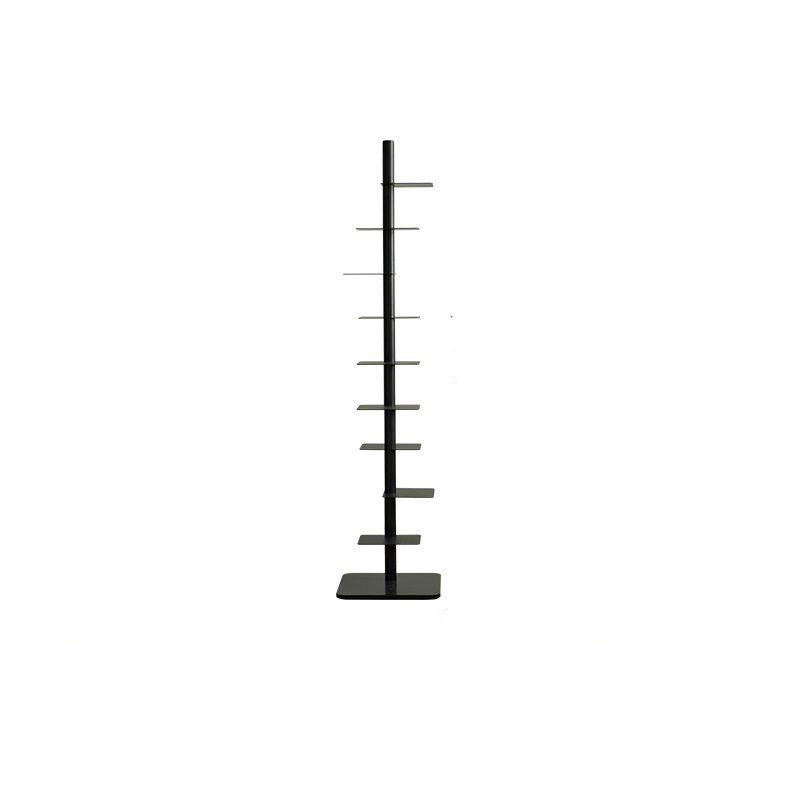 Moderna Libreria Invisibile in Acciaio al Carbonio a Spirale con 9 Ripiani, Scaffale da Esposizione per Angolo, Rack di Stoccaggio per Ufficio Casa