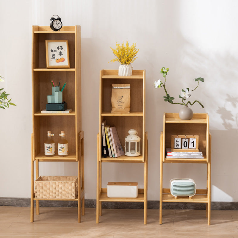 Tradizionali Librerie Quadrate in Bambù Giapponese 3/4/5 Piani per Soggiorno