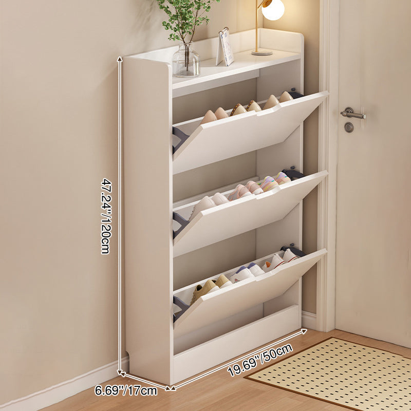 Moderno Minimalista Ultra-Sottile Armadietto Rettangolare Eco-Friendly in Legno Ingegnerizzato per Scarpe 2/3-Cabinet per Ingressi
