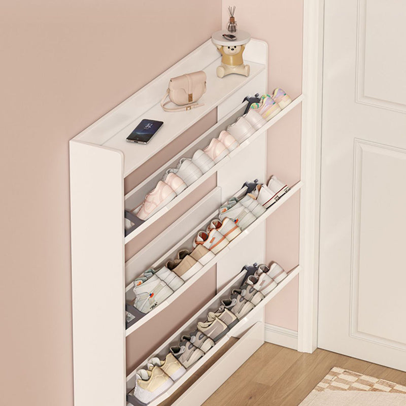 Moderno Minimalista Ultra-Sottile Armadietto Rettangolare Eco-Friendly in Legno Ingegnerizzato per Scarpe 2/3-Cabinet per Ingressi