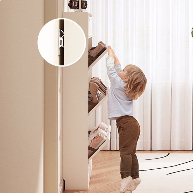 Moderno Minimalista Ultra-Sottile Armadietto Rettangolare Eco-Friendly in Legno Ingegnerizzato per Scarpe 2/3-Cabinet per Ingressi