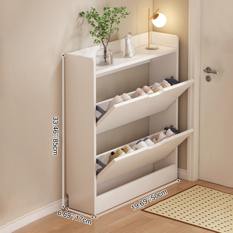 Moderno Minimalista Ultra-Sottile Armadietto Rettangolare Eco-Friendly in Legno Ingegnerizzato per Scarpe 2/3-Cabinet per Ingressi