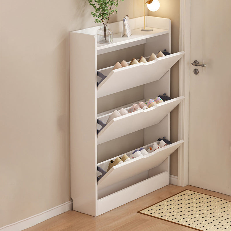 Moderno Minimalista Ultra-Sottile Armadietto Rettangolare Eco-Friendly in Legno Ingegnerizzato per Scarpe 2/3-Cabinet per Ingressi