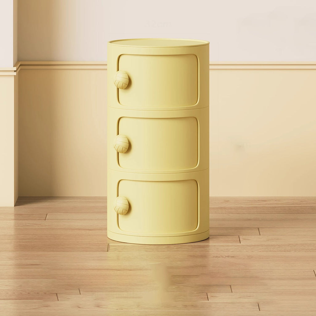 Comò Moderno Minimalista Dopamina Staccabile Rotondo in Plastica 1/2/3/4-Cassetti per Camera da Letto