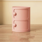 Comò Moderno Minimalista Dopamina Staccabile Rotondo in Plastica 1/2/3/4-Cassetti per Camera da Letto