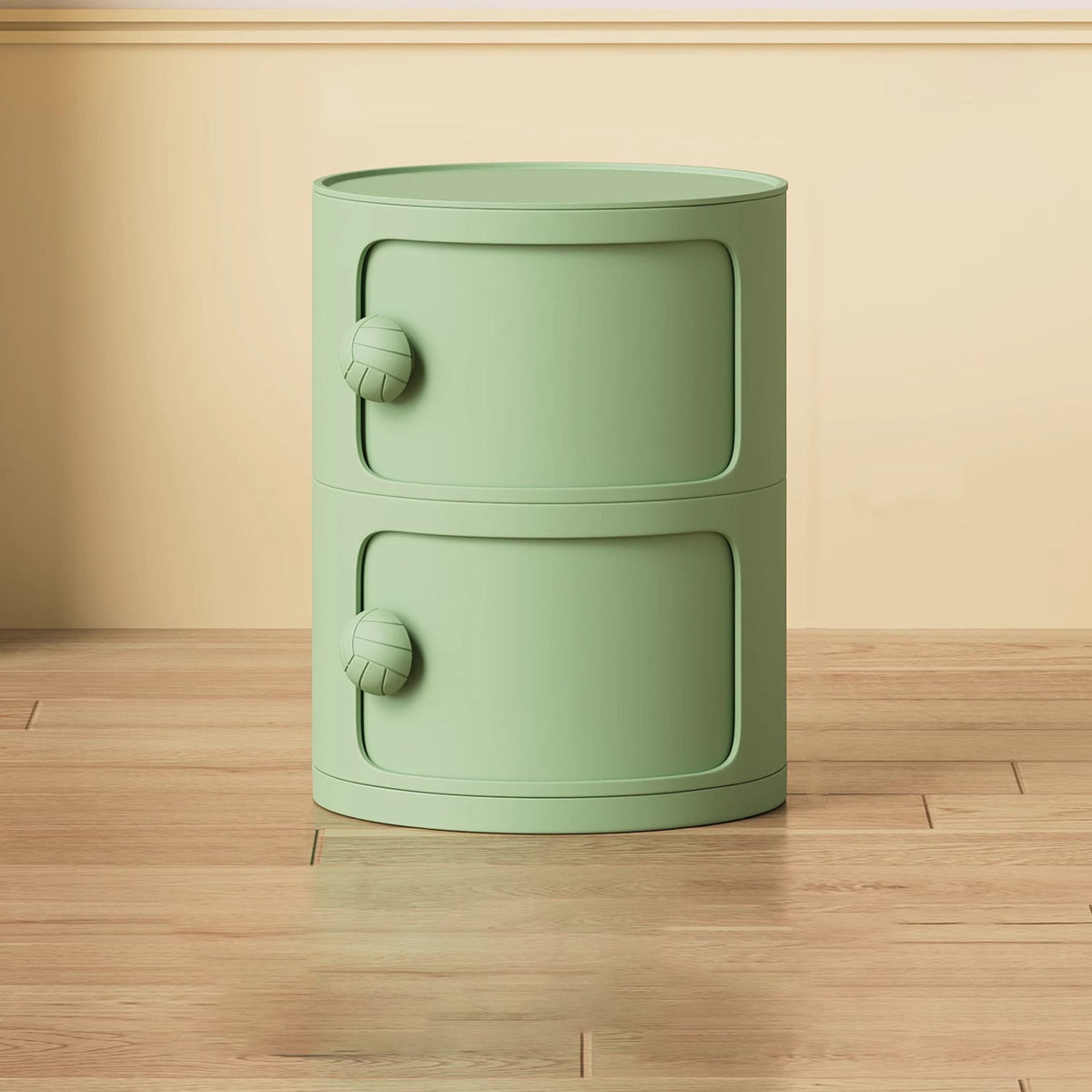 Comò Moderno Minimalista Dopamina Staccabile Rotondo in Plastica 1/2/3/4-Cassetti per Camera da Letto