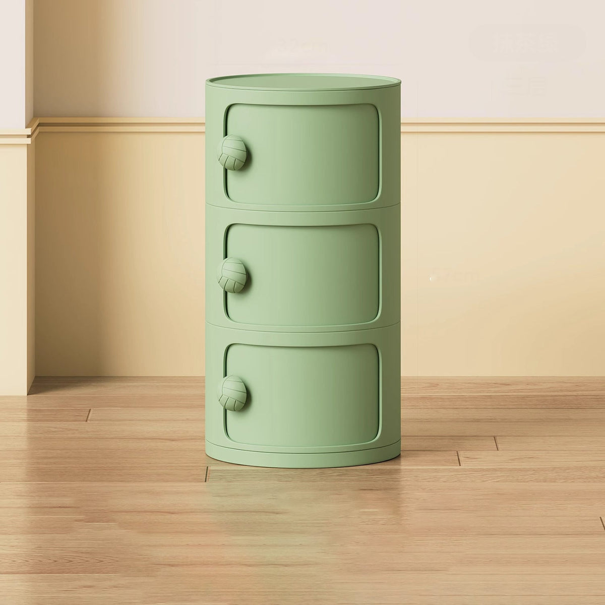 Comò Moderno Minimalista Dopamina Staccabile Rotondo in Plastica 1/2/3/4-Cassetti per Camera da Letto