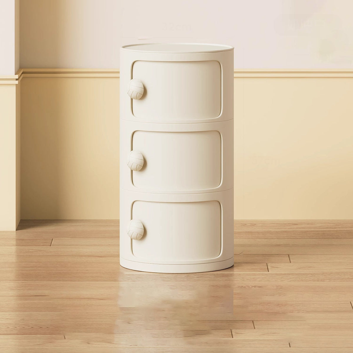 Comò Moderno Minimalista Dopamina Staccabile Rotondo in Plastica 1/2/3/4-Cassetti per Camera da Letto