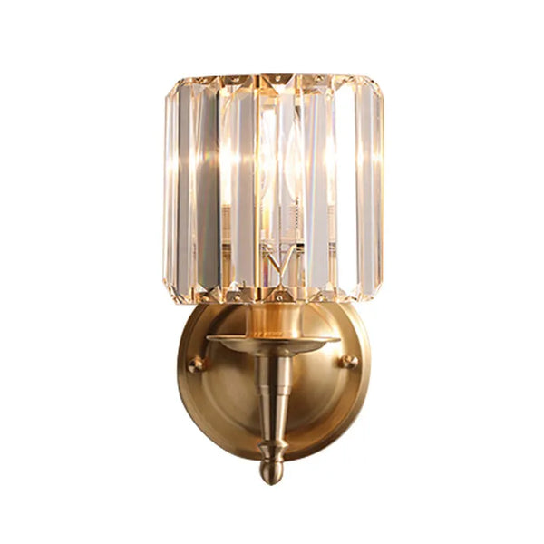 Lampada da parete vintage di lusso in cristallo