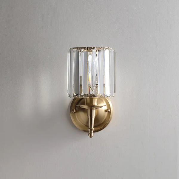 Lampada da parete vintage di lusso in cristallo