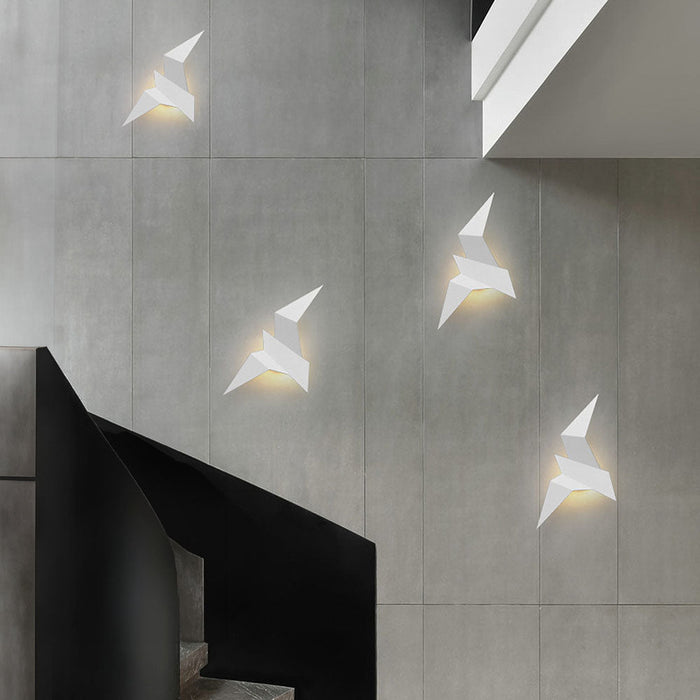 Lampada da Parete a Forma di Uccello Creativo in Ferro