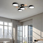 Charlie | Lampadario a soffitto LED semincasso in ferro contemporaneo