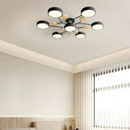 Charlie | Lampadario a soffitto LED semincasso in ferro contemporaneo