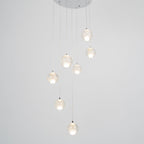 Lampada a sospensione con palline di vetro cristallo