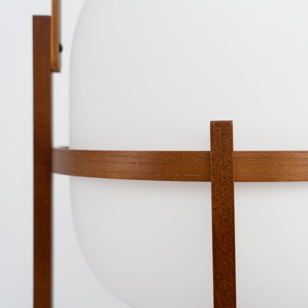 Lampada da Tavolo in Vetro a Forma di Lanterna Portatile