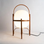 Lampada da Tavolo in Vetro a Forma di Lanterna Portatile