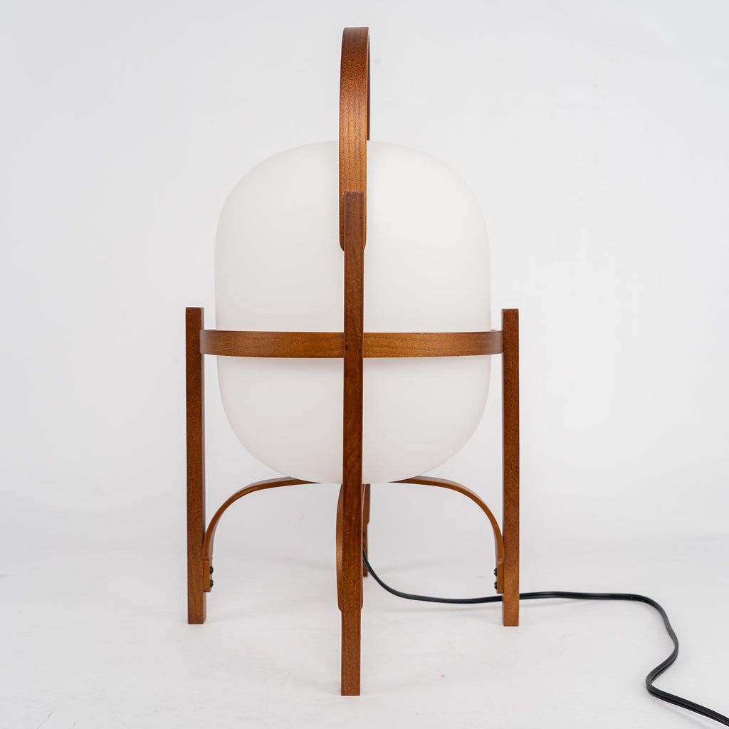 Lampada da Tavolo in Vetro a Forma di Lanterna Portatile