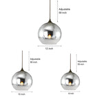Lampada a sospensione in vetro industriale con LED – Moderna e decorativa | Ideale per cucine, sale da pranzo e bar