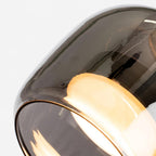 Lampada a Sospensione Minimalista di Giugno in Vetro Grigio Fumo