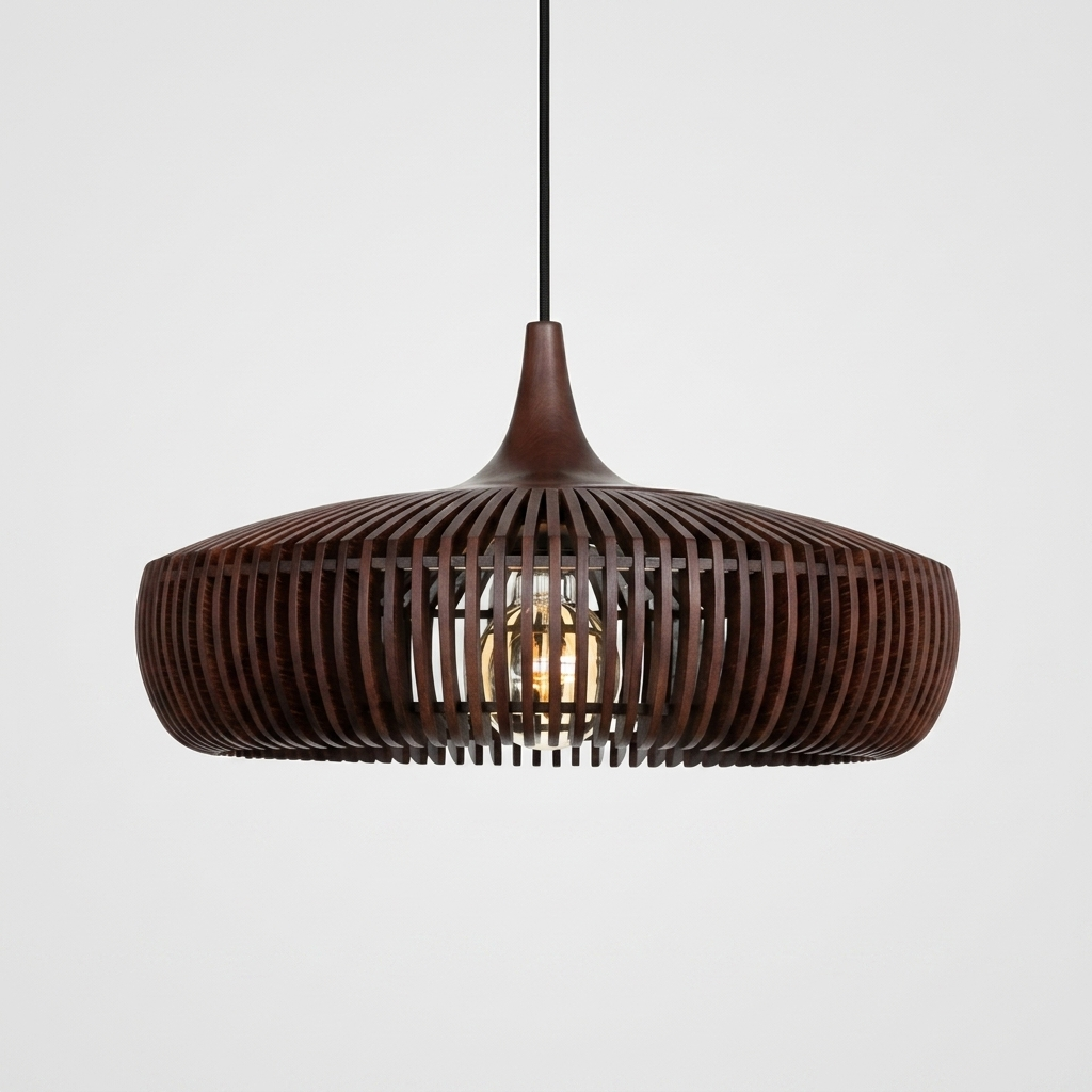 Lampada a Sospensione Japandi Design Naturale per Interni