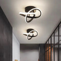 Lampada da soffitto – Ferro & Acrilico – Nero/Bianco – Ø40 cm – Moderna lampada a LED per soggiorno e corridoio