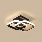 Lampada da soffitto – Ferro & Acrilico – Nero/Bianco – Ø40 cm – Moderna lampada a LED per soggiorno e corridoio
