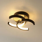 Lampada da soffitto – Ferro & Acrilico – Nero/Bianco – Ø40 cm – Moderna lampada a LED per soggiorno e corridoio
