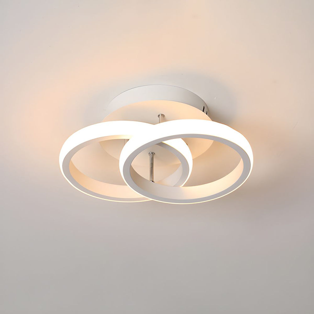 Lampada da soffitto – Ferro & Acrilico – Nero/Bianco – Ø40 cm – Moderna lampada a LED per soggiorno e corridoio