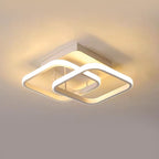Lampada da soffitto – Ferro & Acrilico – Nero/Bianco – Ø40 cm – Moderna lampada a LED per soggiorno e corridoio