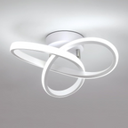Lampada da soffitto – Ferro & Acrilico – Nero/Bianco – Ø40 cm – Moderna lampada a LED per soggiorno e corridoio