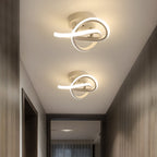 Lampada da soffitto – Ferro & Acrilico – Nero/Bianco – Ø40 cm – Moderna lampada a LED per soggiorno e corridoio
