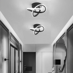 Lampada da soffitto – Ferro & Acrilico – Nero/Bianco – Ø40 cm – Moderna lampada a LED per soggiorno e corridoio