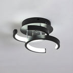 Lampada da soffitto – Ferro & Acrilico – Nero/Bianco – Ø40 cm – Moderna lampada a LED per soggiorno e corridoio