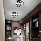 Lampada da soffitto – Ferro & Acrilico – Nero/Bianco – Ø40 cm – Moderna lampada a LED per soggiorno e corridoio
