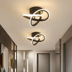Lampada da soffitto – Ferro & Acrilico – Nero/Bianco – Ø40 cm – Moderna lampada a LED per soggiorno e corridoio