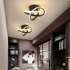 Lampada da soffitto – Ferro & Acrilico – Nero/Bianco – Ø40 cm – Moderna lampada a LED per soggiorno e corridoio