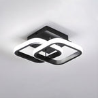 Lampada da soffitto – Ferro & Acrilico – Nero/Bianco – Ø40 cm – Moderna lampada a LED per soggiorno e corridoio