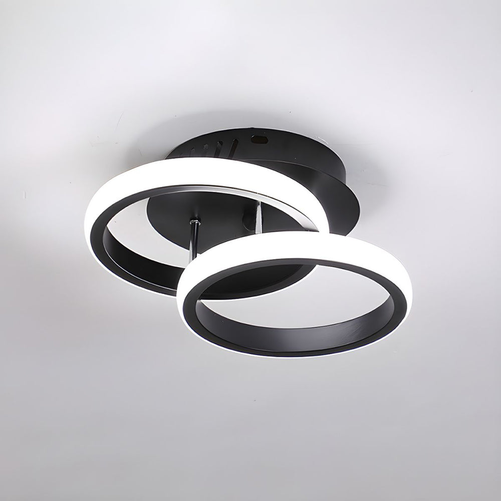 Lampada da soffitto – Ferro & Acrilico – Nero/Bianco – Ø40 cm – Moderna lampada a LED per soggiorno e corridoio
